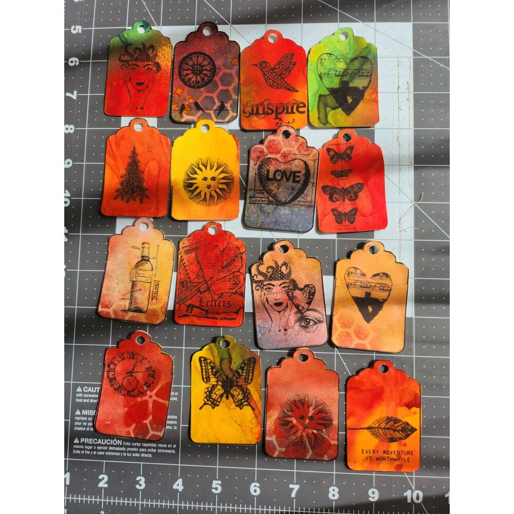 One of a Kind 16 Handmade Tags B30